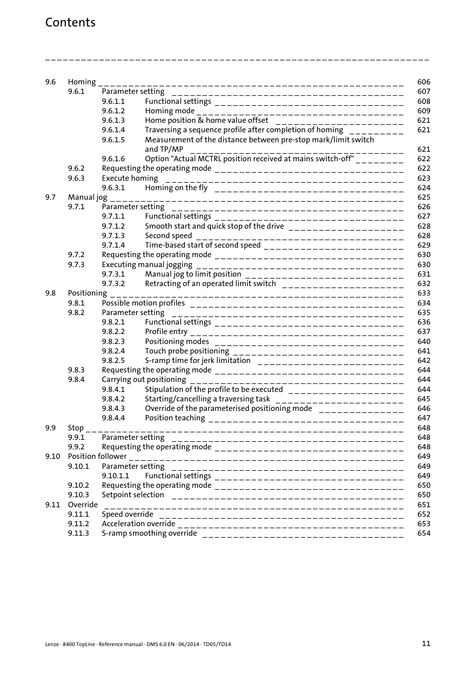 Lenze 8400 TopLine User Manual | Page 11 / 1760