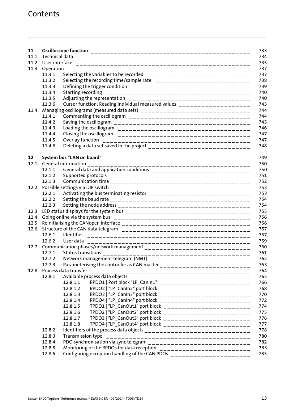 Lenze 8400 TopLine User Manual | Page 13 / 1760