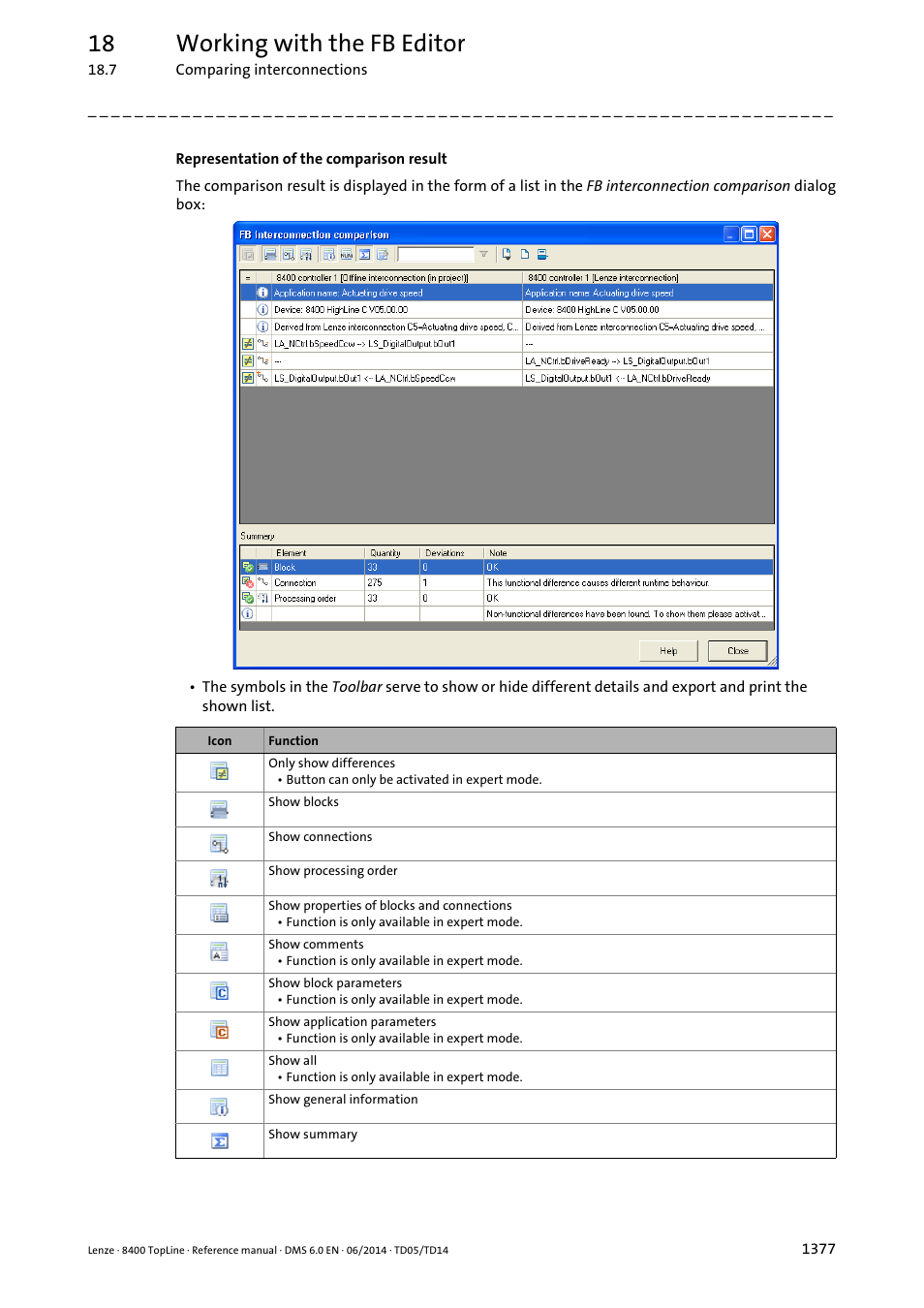 18 working with the fb editor | Lenze 8400 TopLine User Manual | Page 1377 / 1760