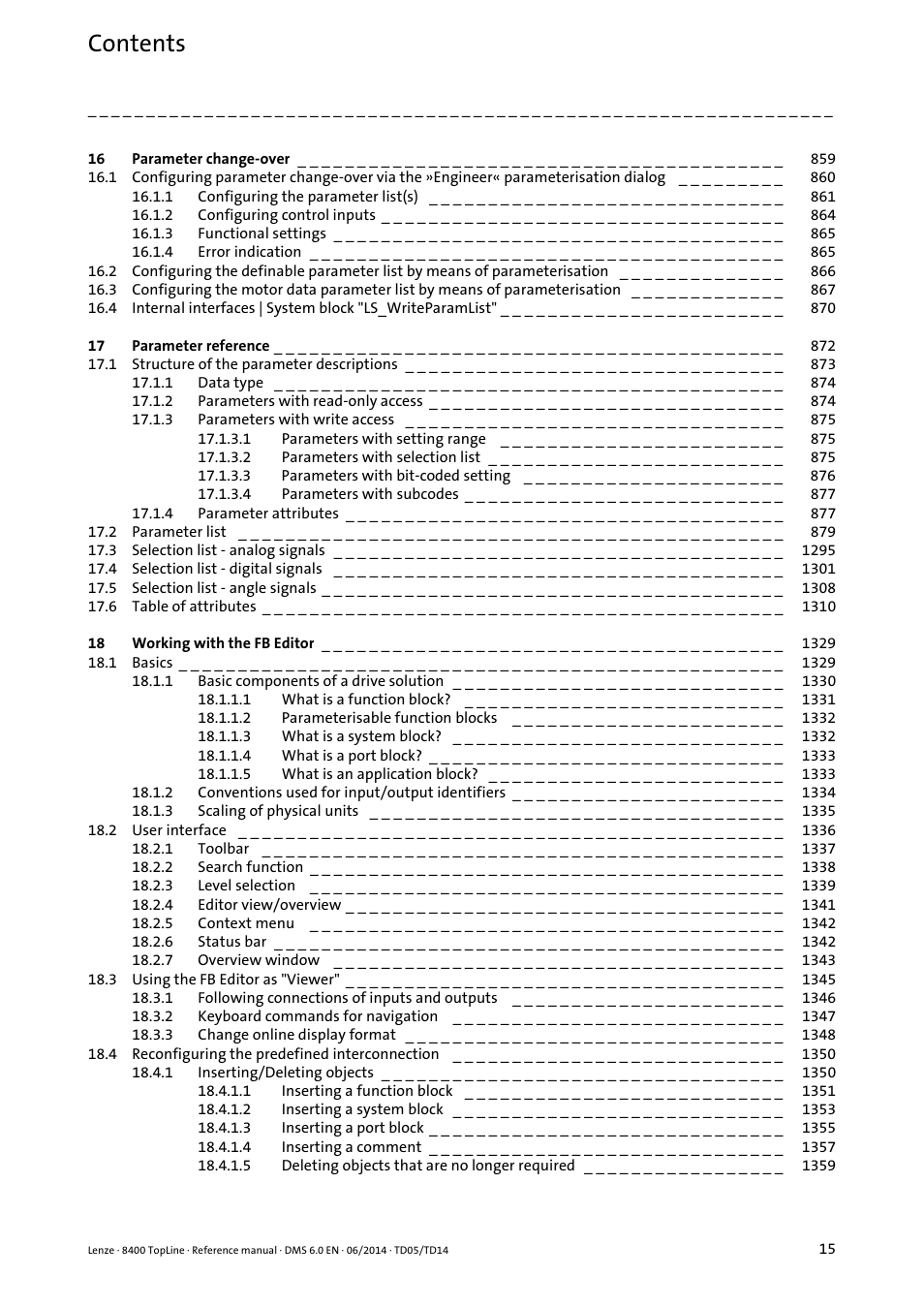 Lenze 8400 TopLine User Manual | Page 15 / 1760