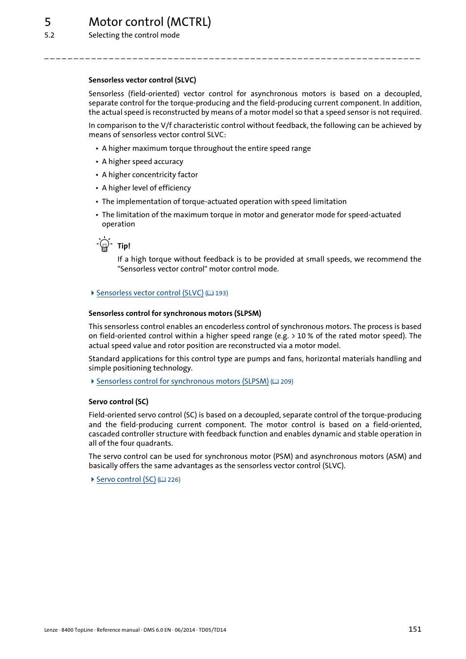 5motor control (mctrl) | Lenze 8400 TopLine User Manual | Page 151 / 1760