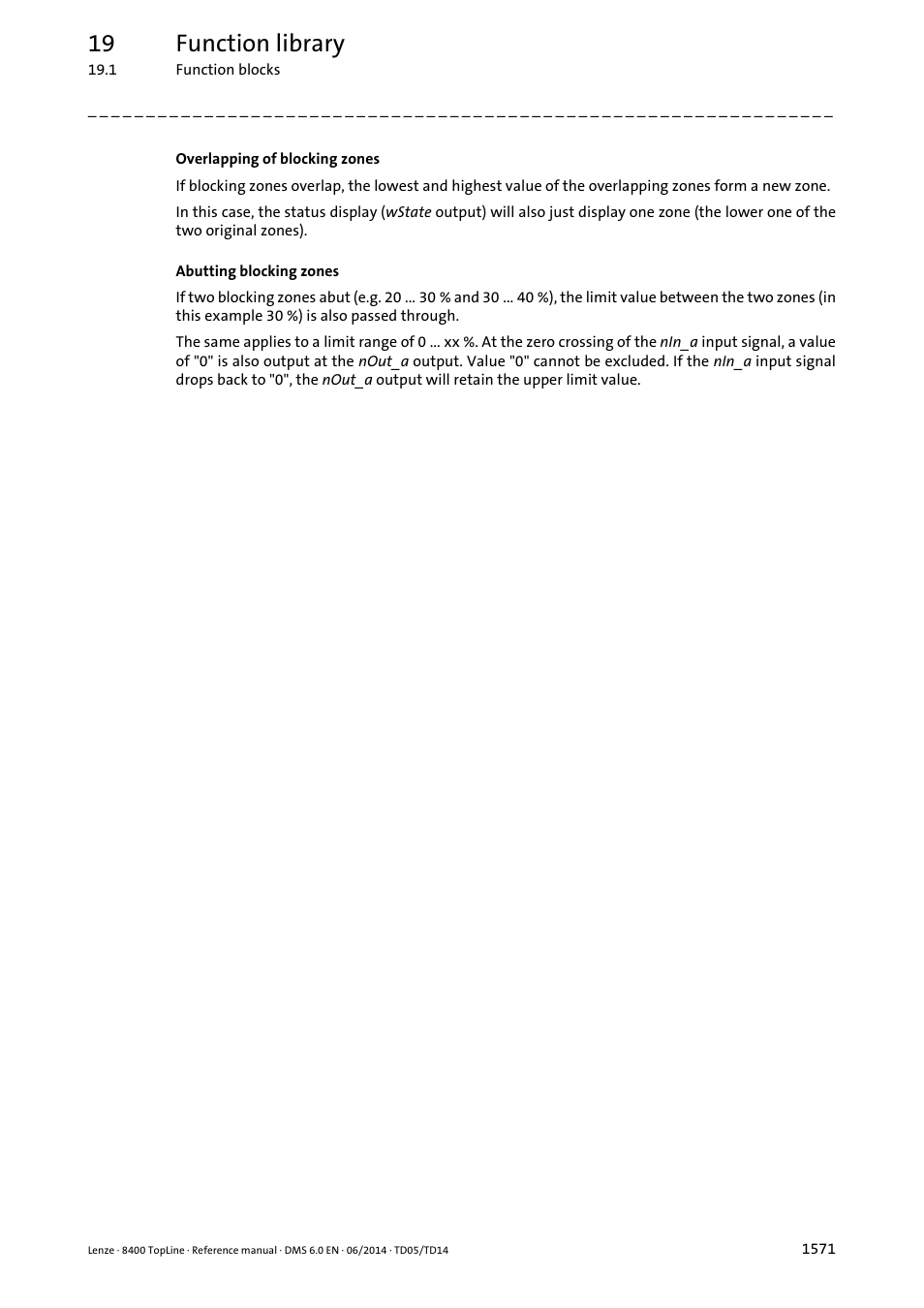 19 function library | Lenze 8400 TopLine User Manual | Page 1571 / 1760