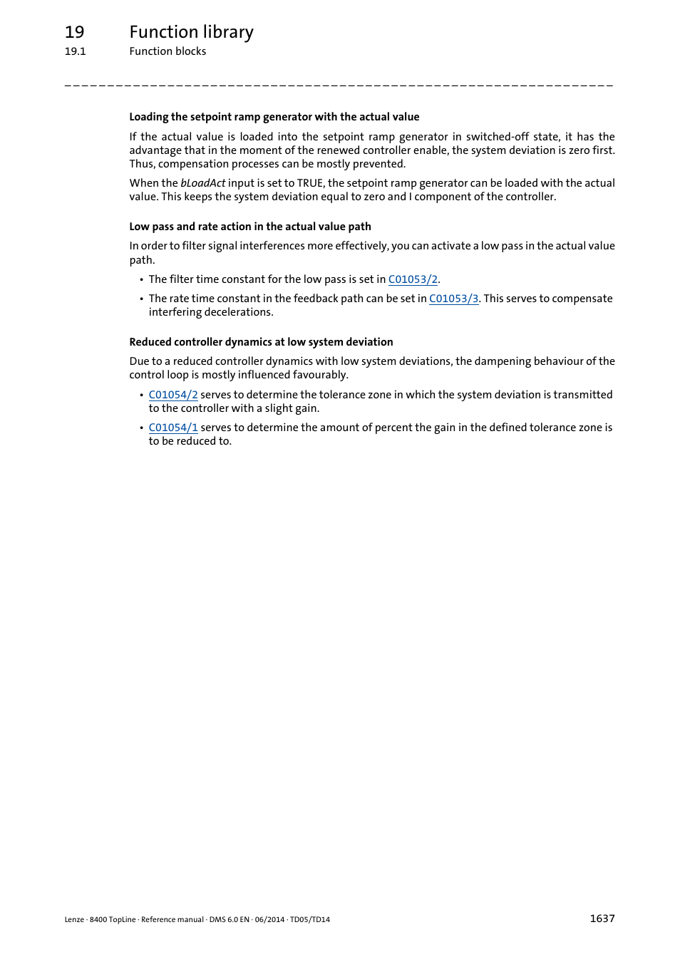 19 function library | Lenze 8400 TopLine User Manual | Page 1637 / 1760