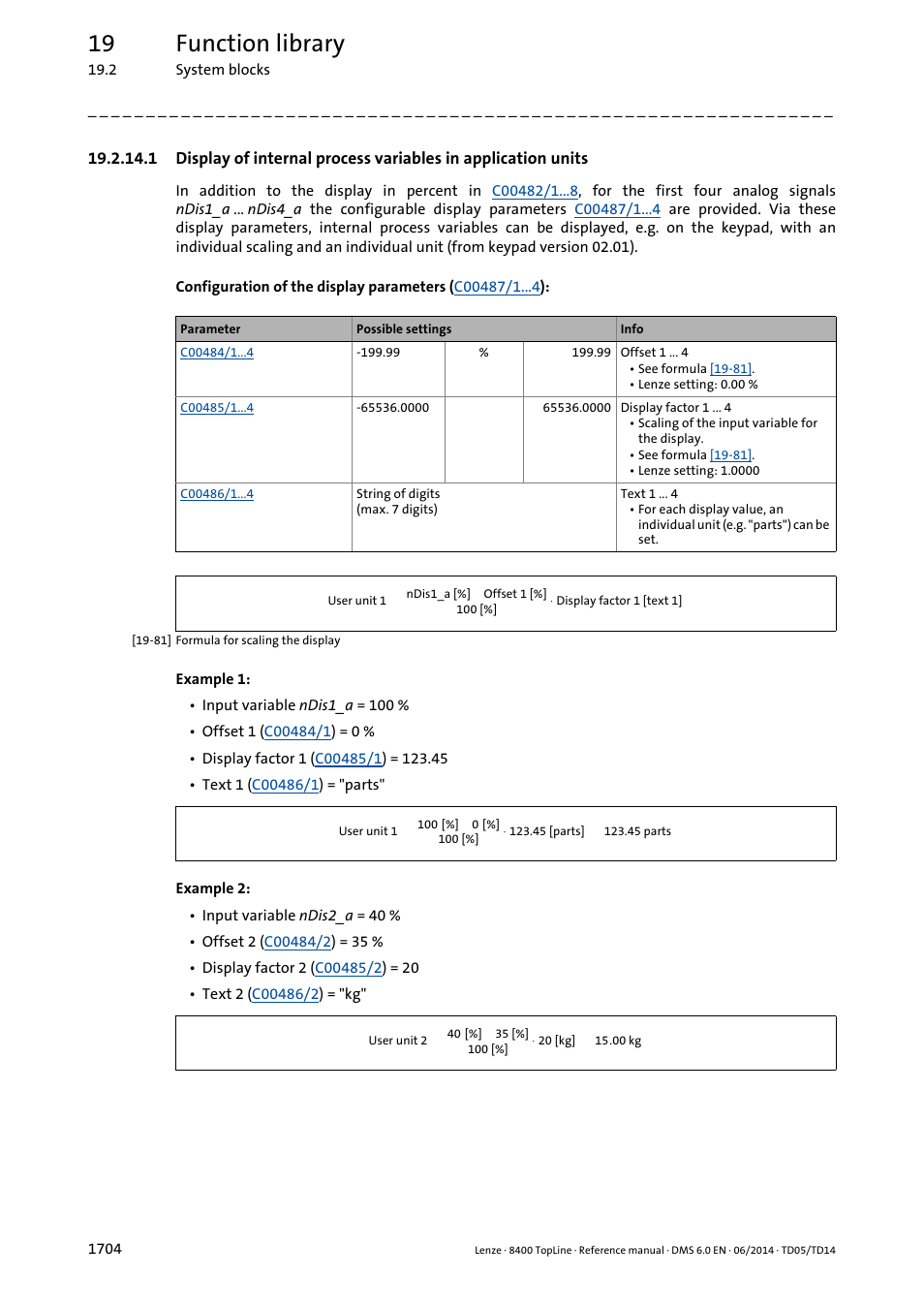 19 function library | Lenze 8400 TopLine User Manual | Page 1704 / 1760