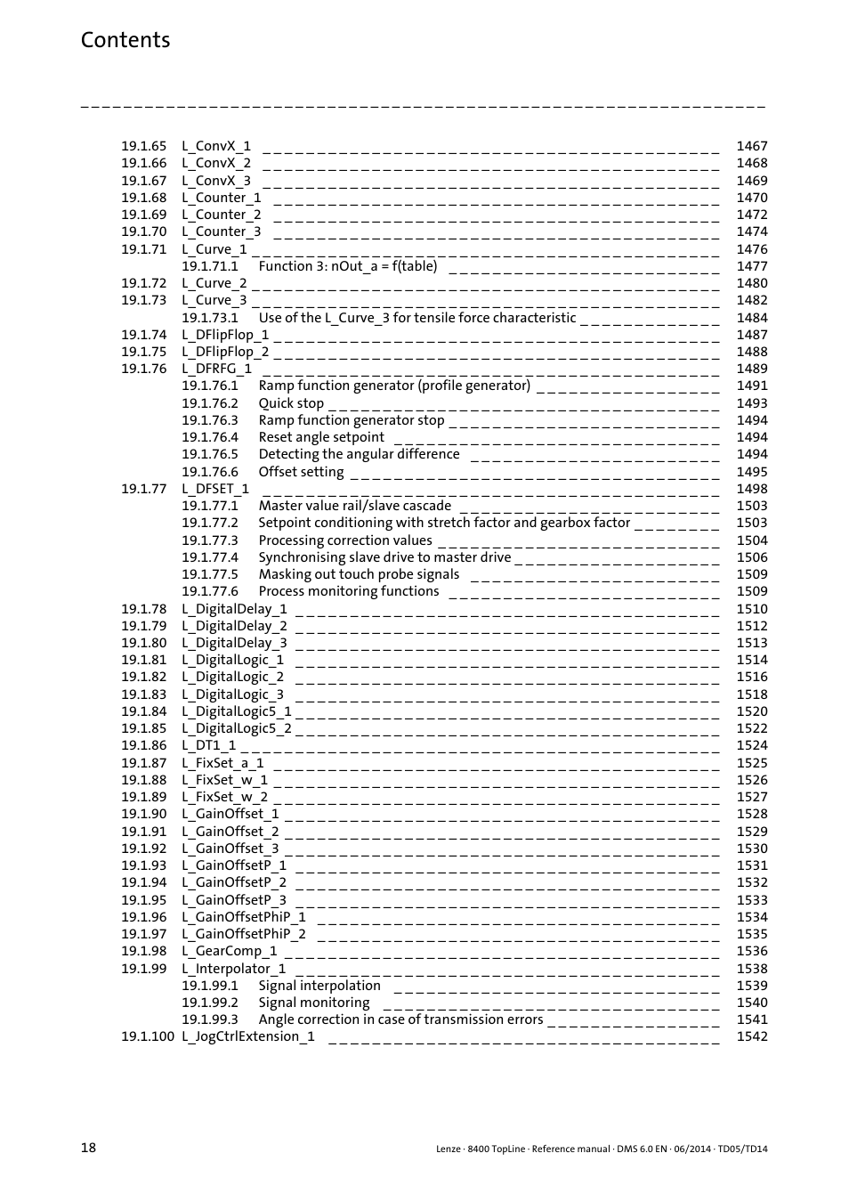 Lenze 8400 TopLine User Manual | Page 18 / 1760