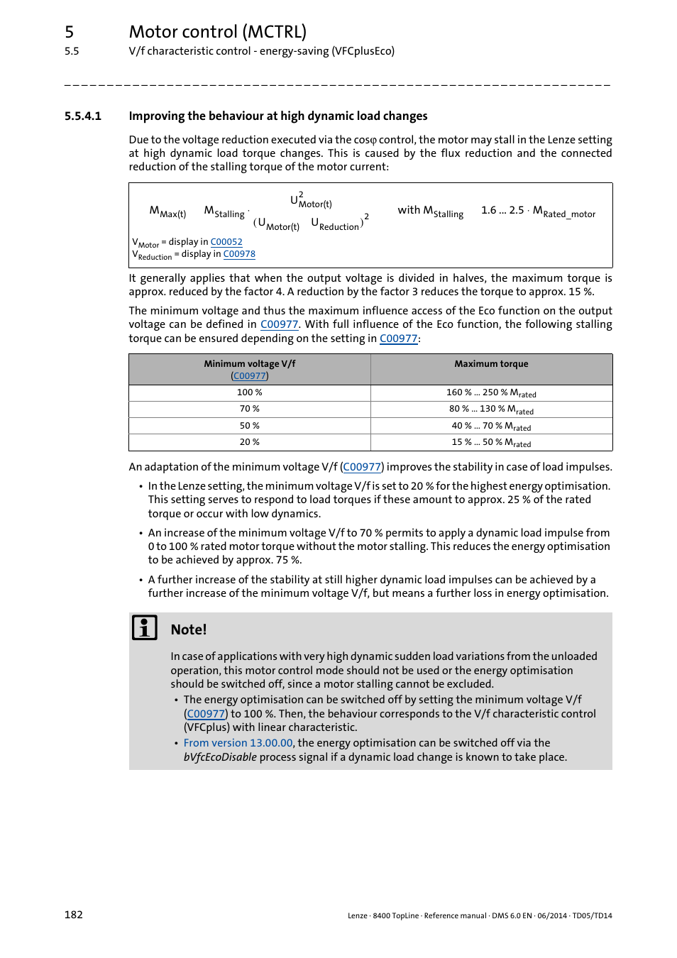 5motor control (mctrl) | Lenze 8400 TopLine User Manual | Page 182 / 1760