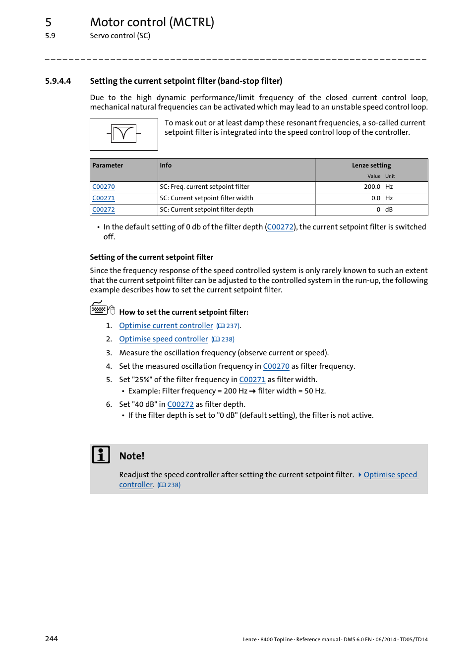 5motor control (mctrl) | Lenze 8400 TopLine User Manual | Page 244 / 1760