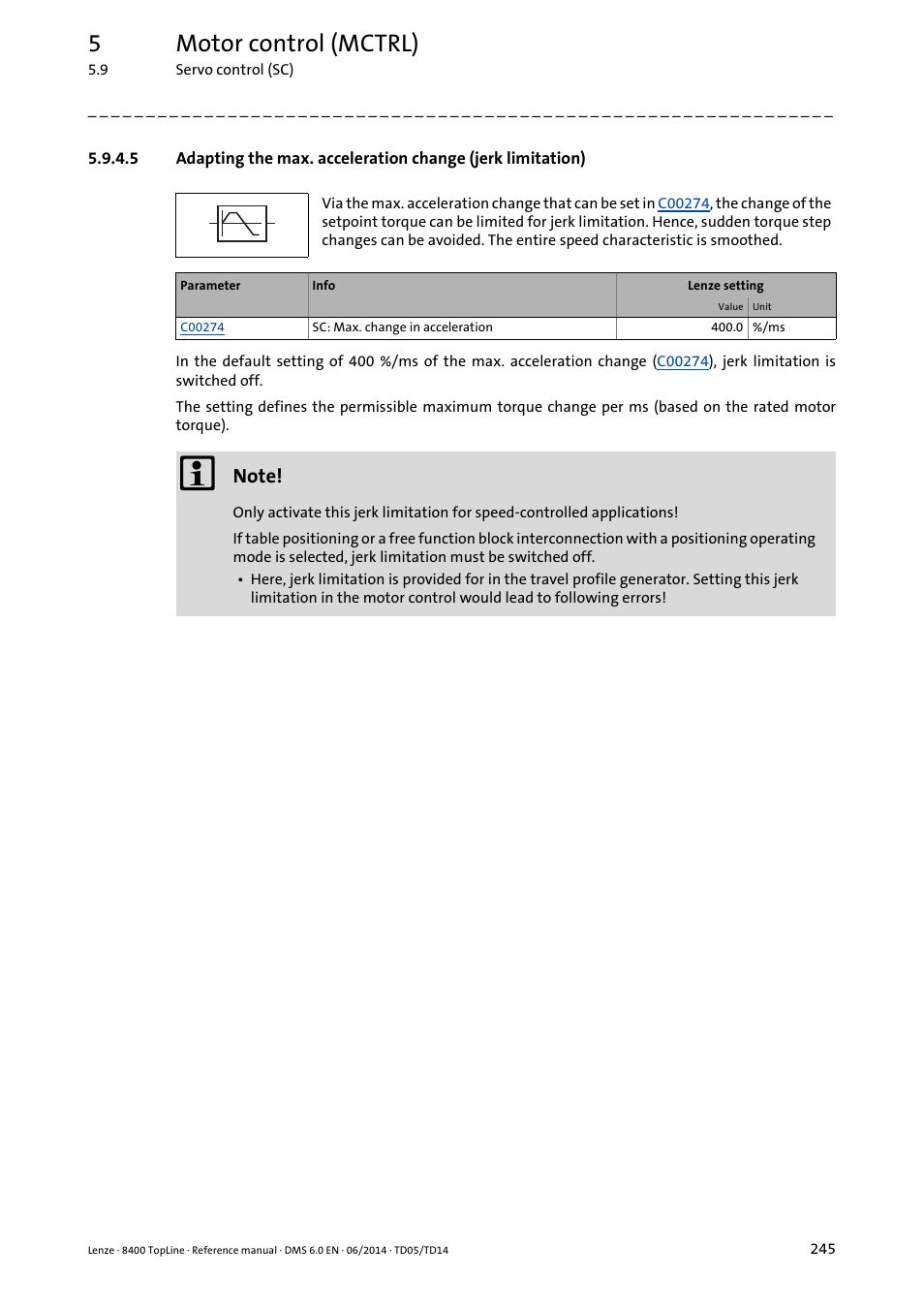 5motor control (mctrl) | Lenze 8400 TopLine User Manual | Page 245 / 1760