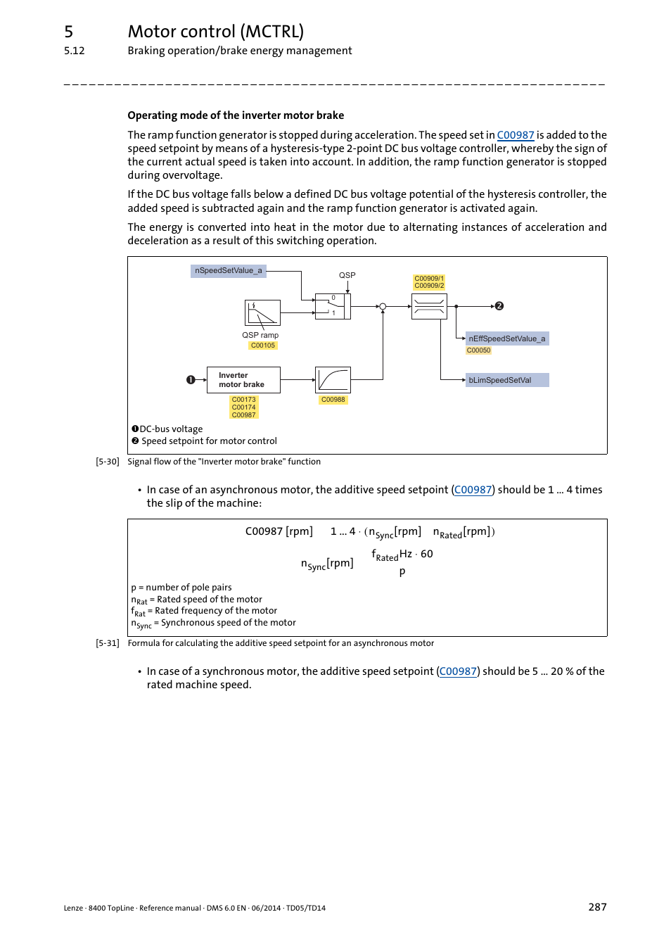 5motor control (mctrl) | Lenze 8400 TopLine User Manual | Page 287 / 1760