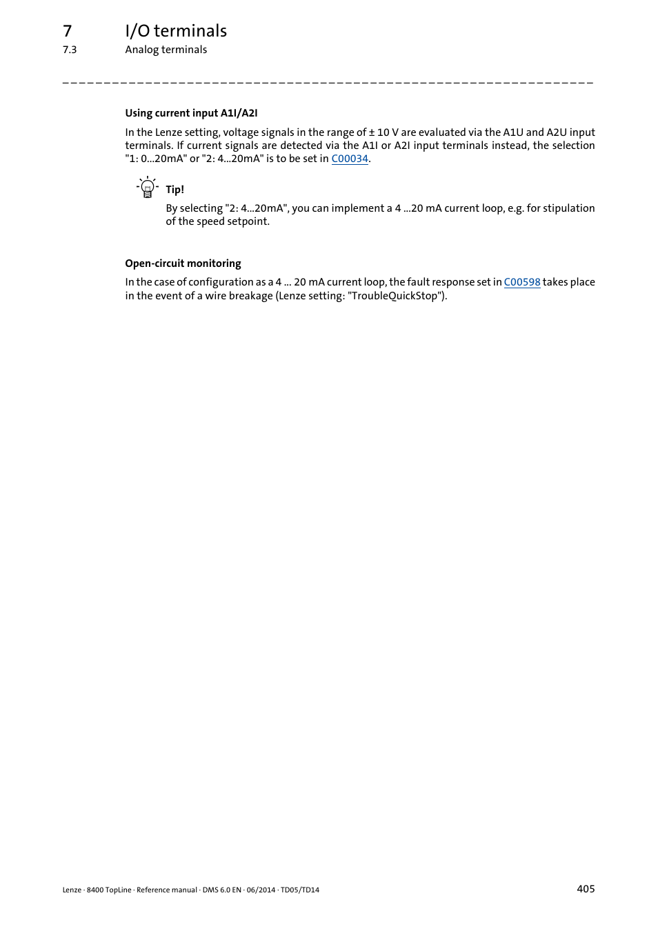 7i/o terminals | Lenze 8400 TopLine User Manual | Page 405 / 1760