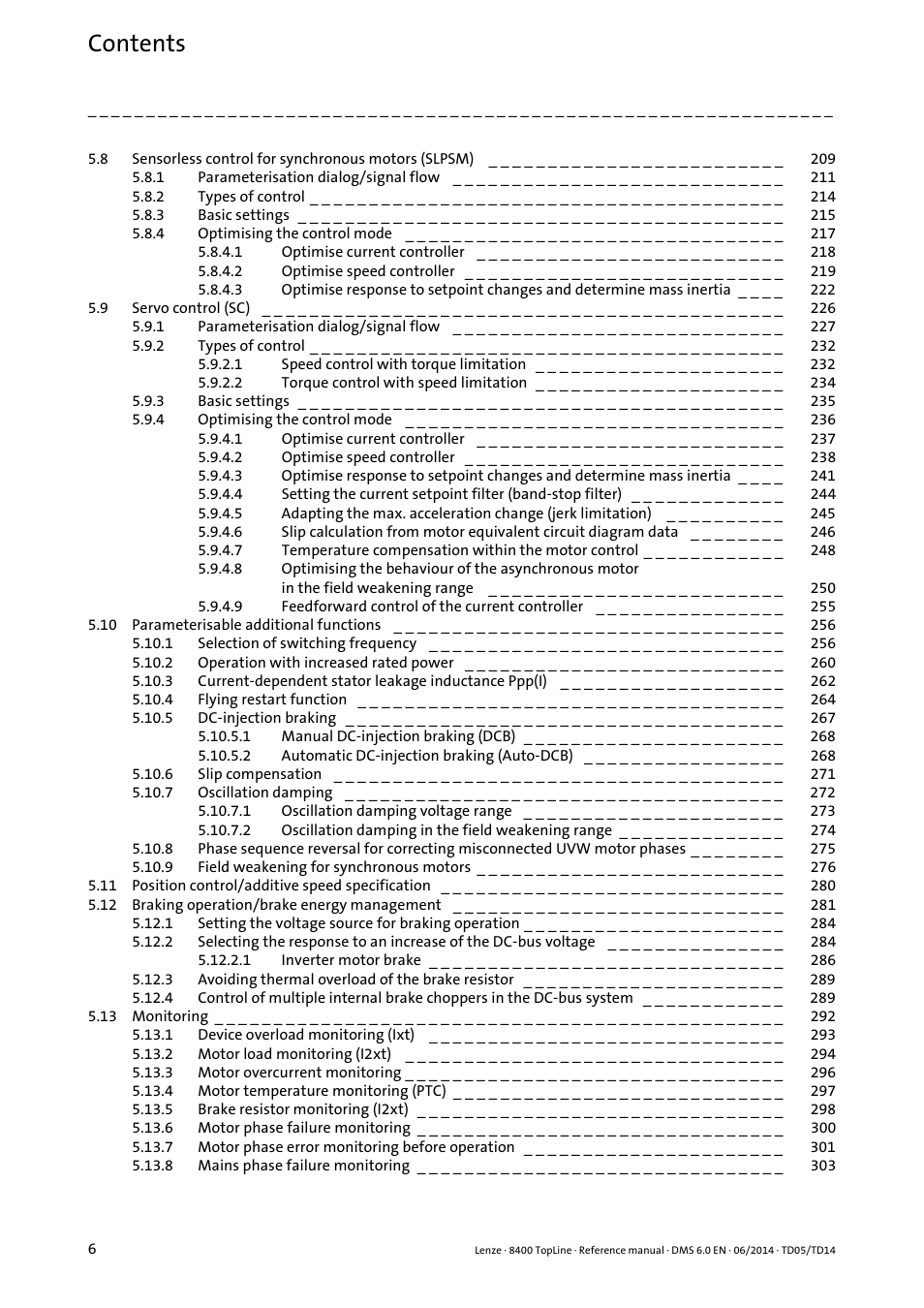 Lenze 8400 TopLine User Manual | Page 6 / 1760