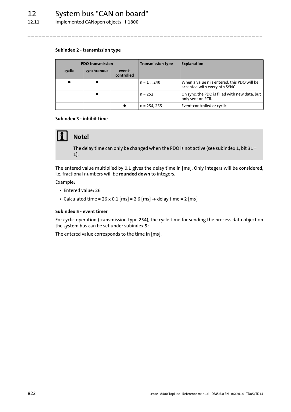 12 system bus "can on board | Lenze 8400 TopLine User Manual | Page 822 / 1760