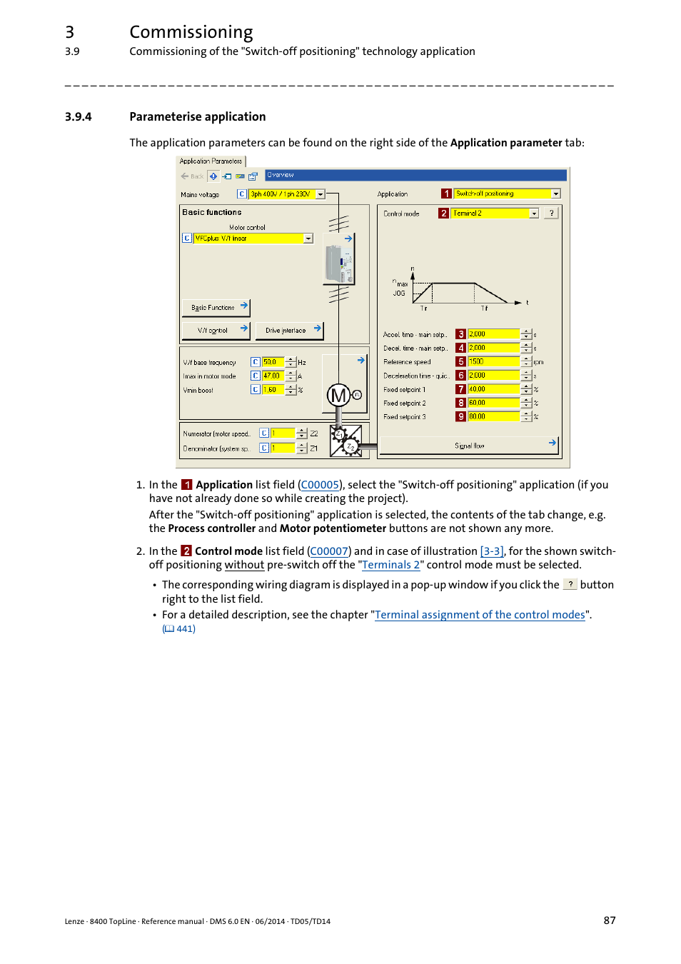 4 parameterise application, Parameterise application, 3commissioning | Lenze 8400 TopLine User Manual | Page 87 / 1760