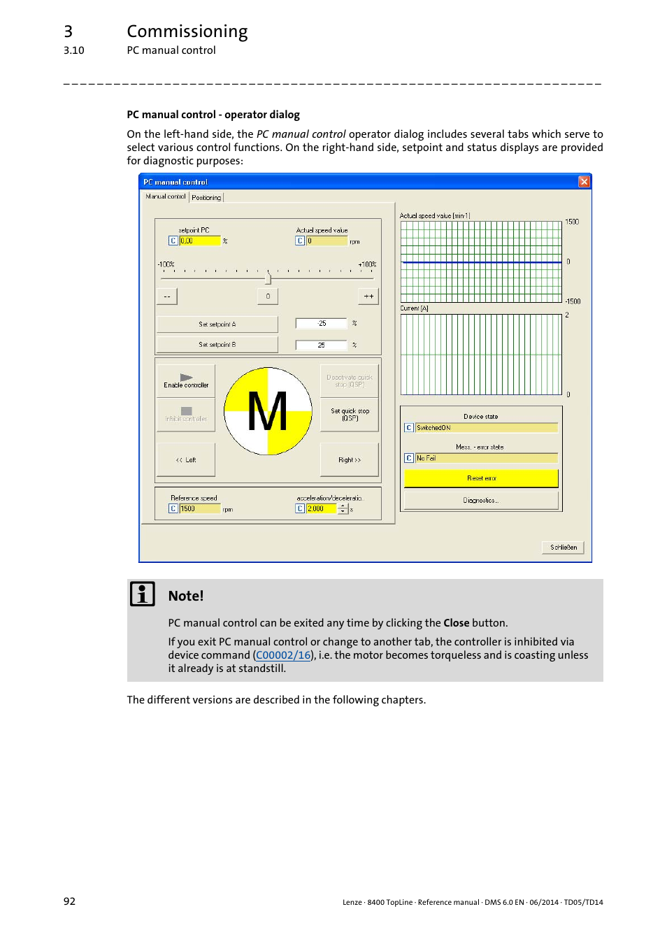 3commissioning | Lenze 8400 TopLine User Manual | Page 92 / 1760