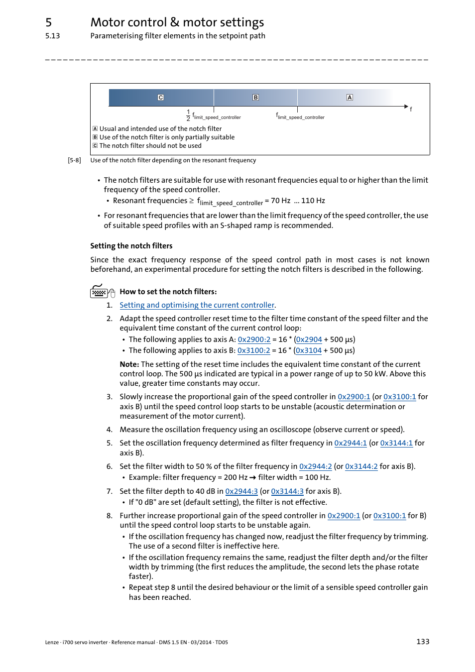 5motor control & motor settings | Lenze i700 User Manual | Page 133 / 338