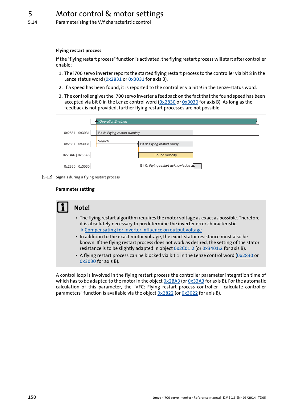 5motor control & motor settings | Lenze i700 User Manual | Page 150 / 338