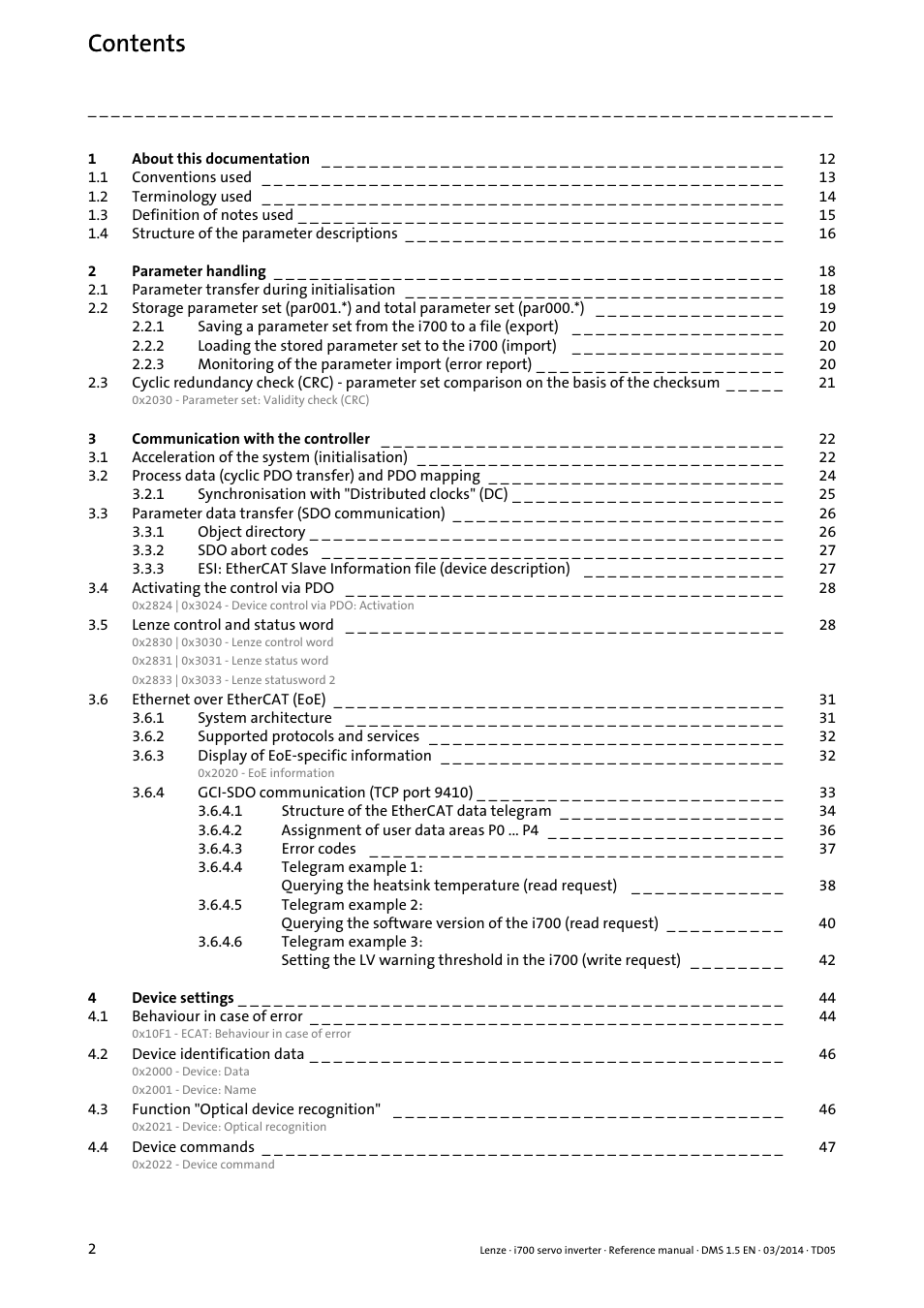 Lenze i700 User Manual | Page 2 / 338