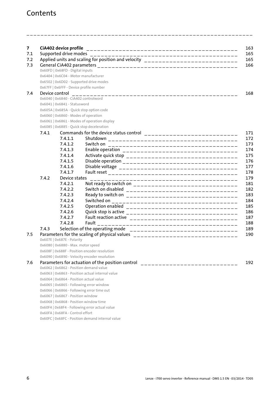 Lenze i700 User Manual | Page 6 / 338