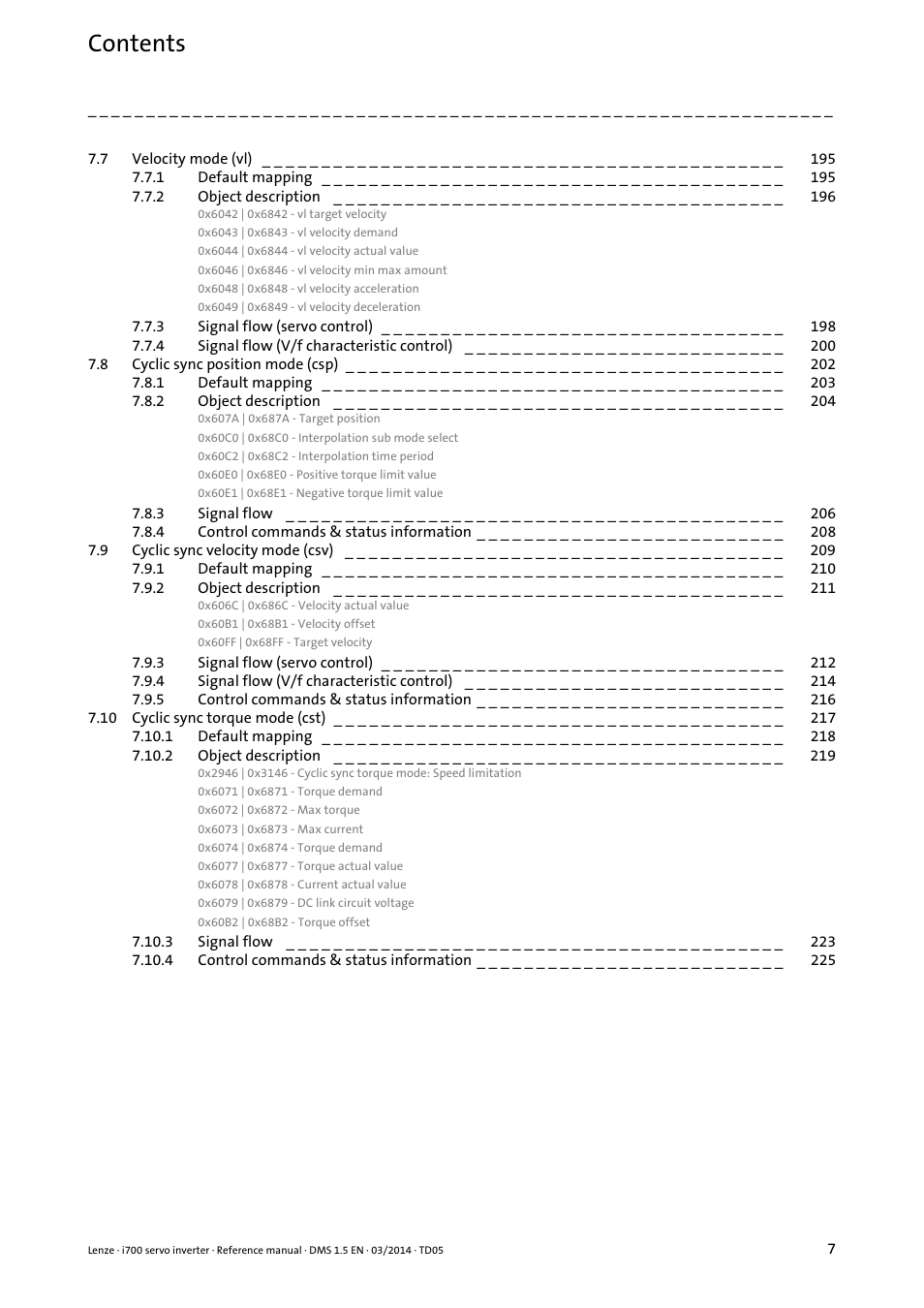 Lenze i700 User Manual | Page 7 / 338
