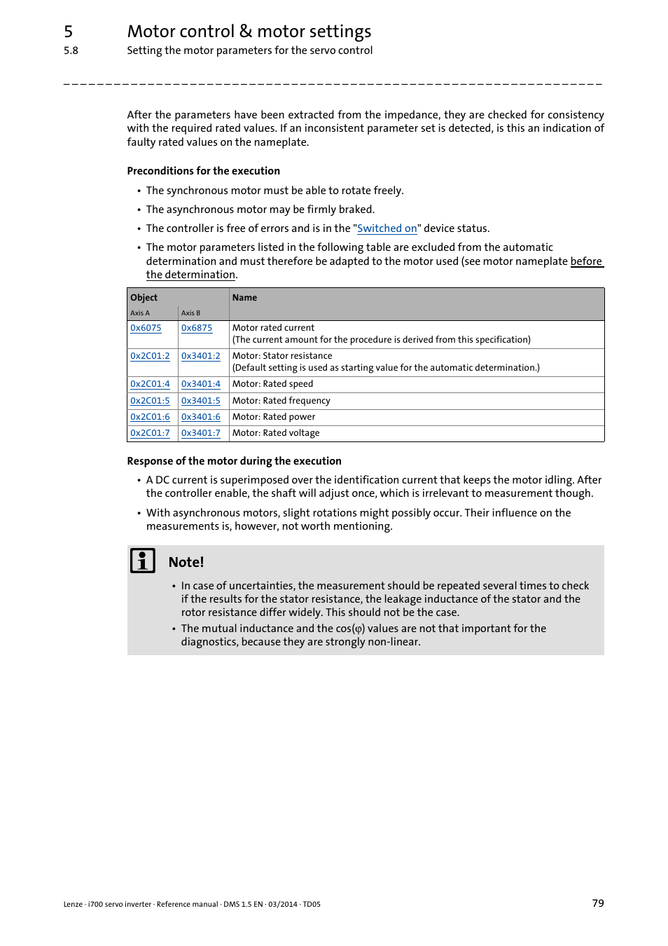 5motor control & motor settings | Lenze i700 User Manual | Page 79 / 338