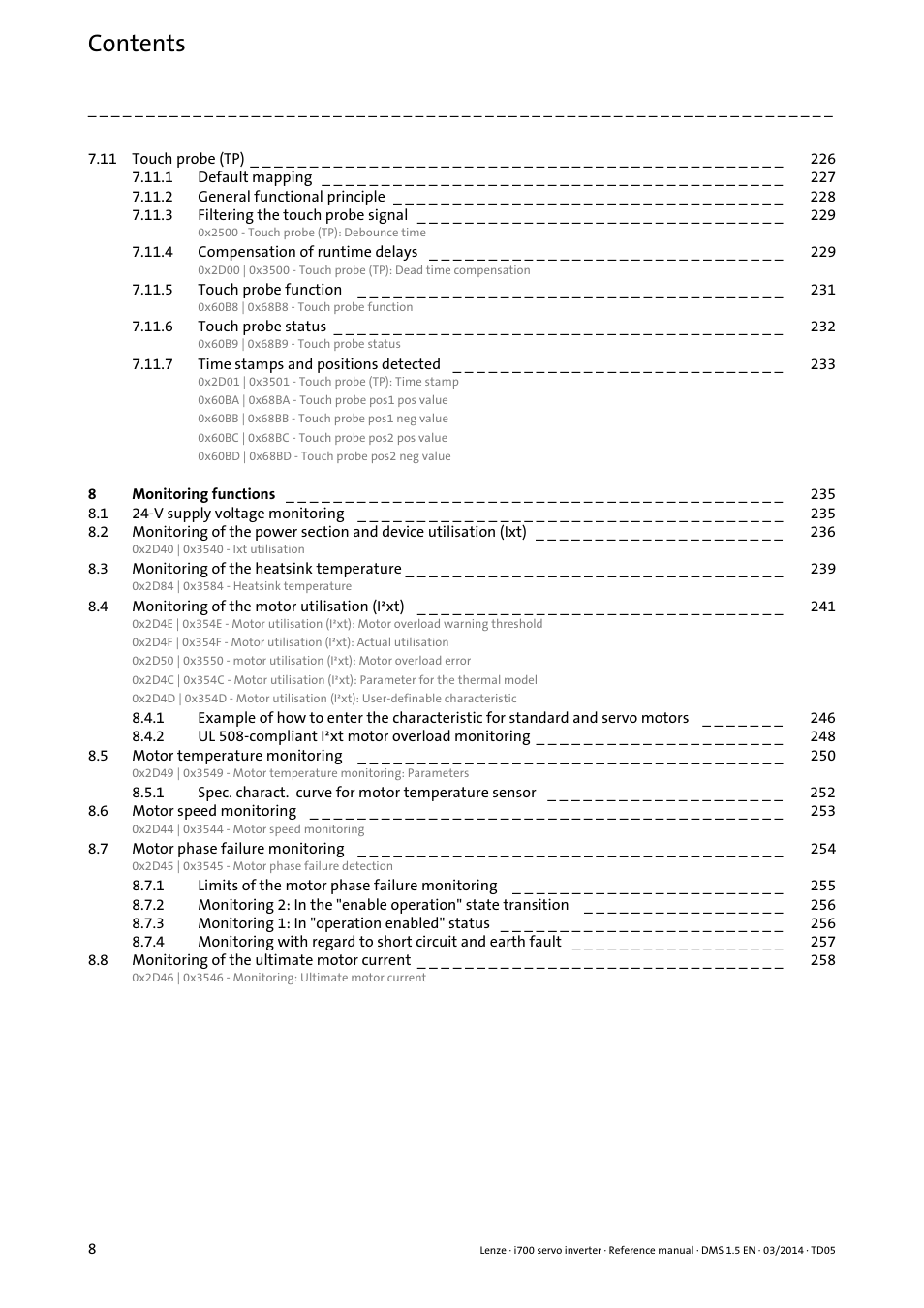 Lenze i700 User Manual | Page 8 / 338