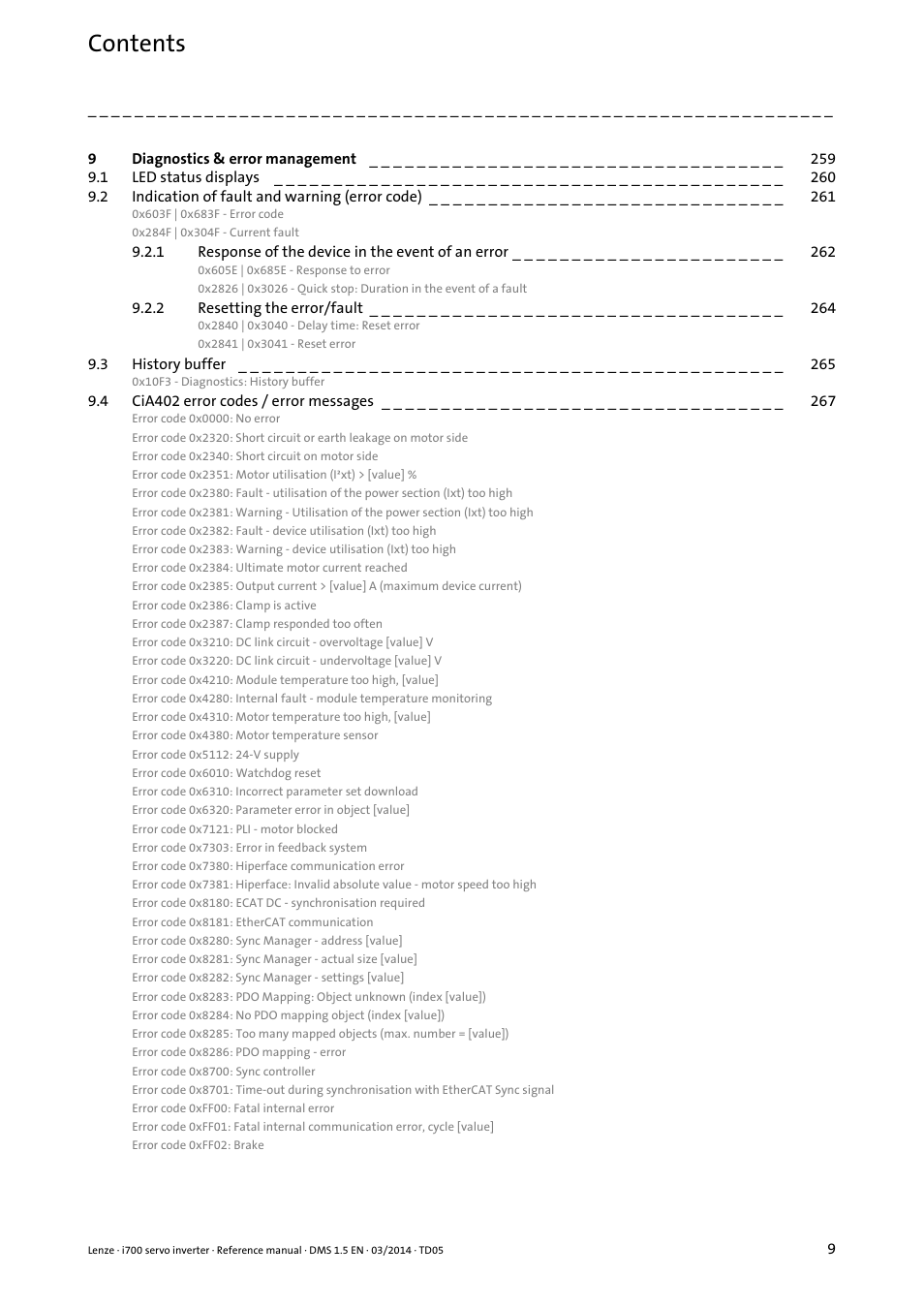 Lenze i700 User Manual | Page 9 / 338