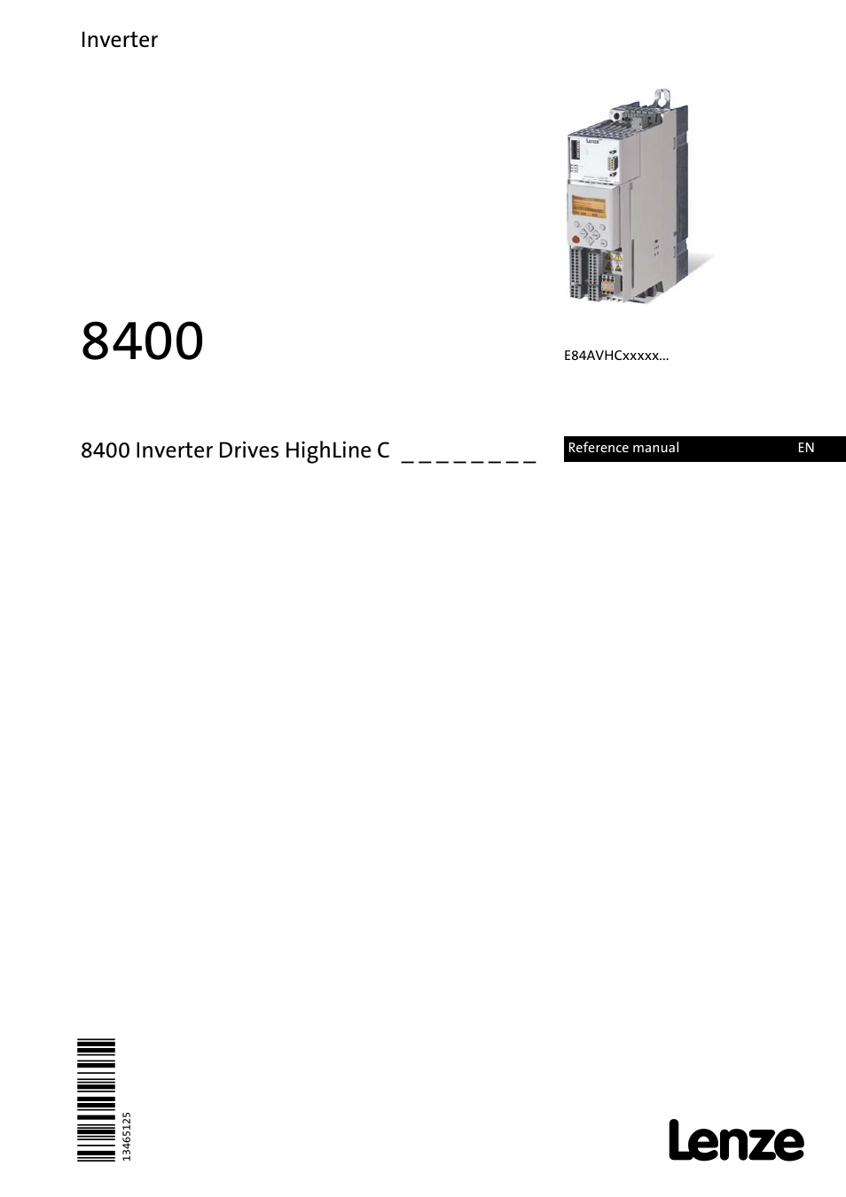 Lenze 8400 HighLine User Manual | 1576 pages
