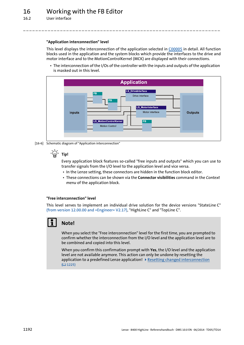 16 working with the fb editor | Lenze 8400 HighLine User Manual | Page 1192 / 1576