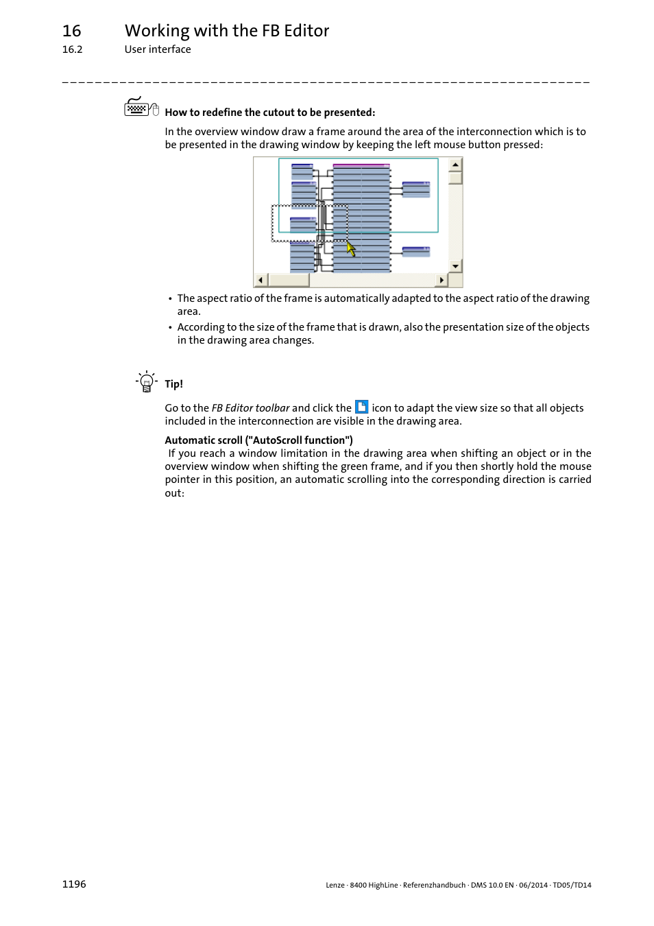 16 working with the fb editor | Lenze 8400 HighLine User Manual | Page 1196 / 1576