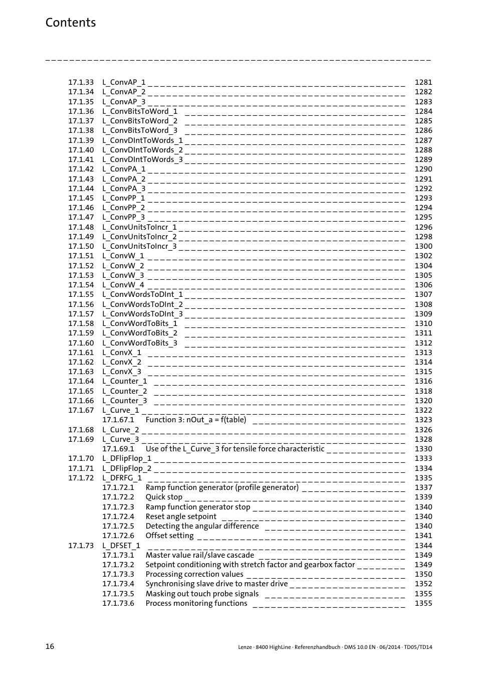 Lenze 8400 HighLine User Manual | Page 16 / 1576