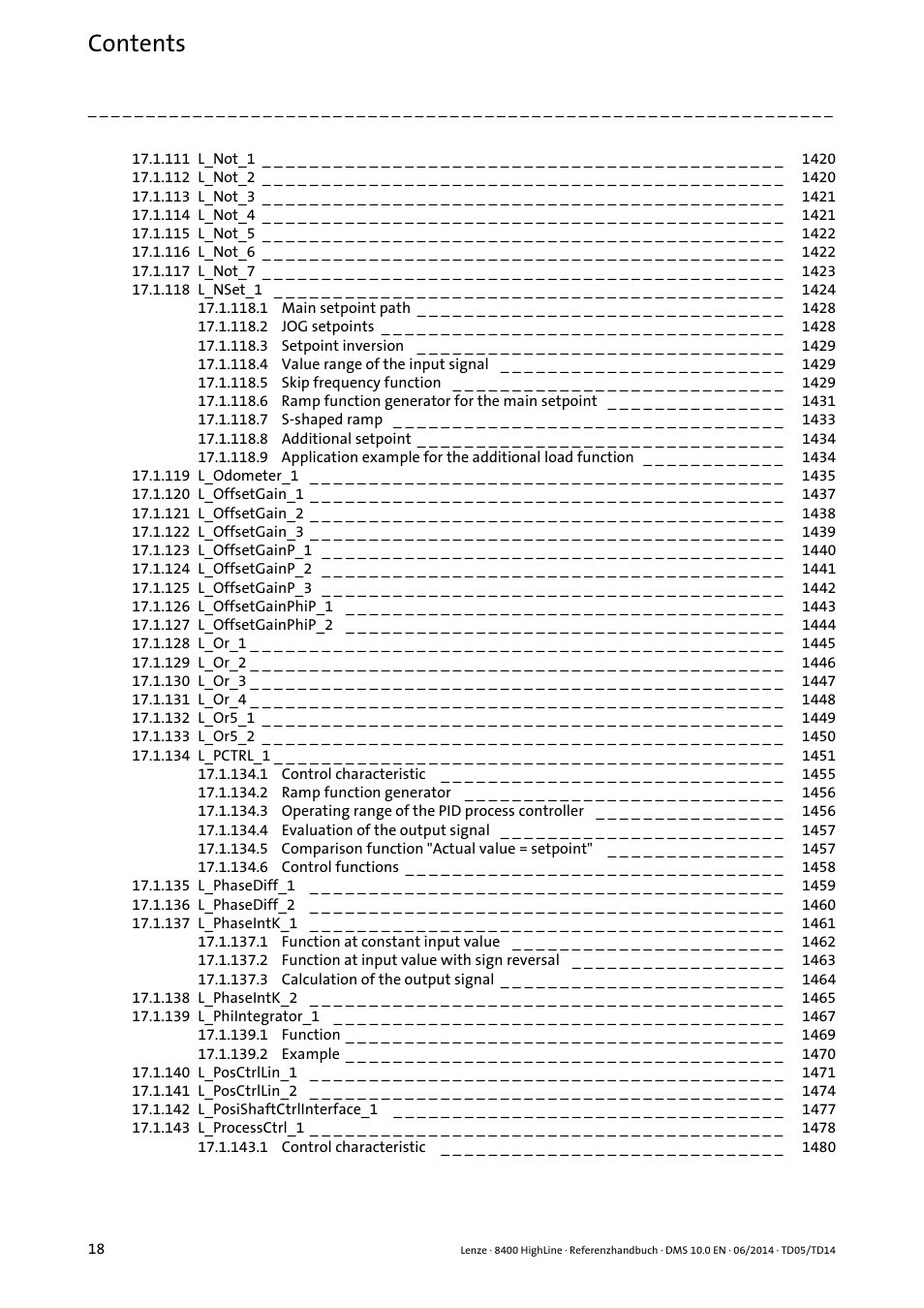 Lenze 8400 HighLine User Manual | Page 18 / 1576