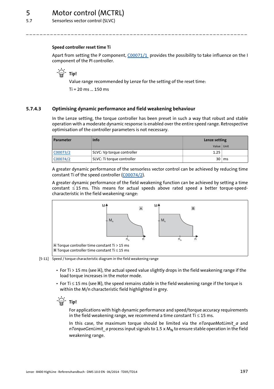 5motor control (mctrl) | Lenze 8400 HighLine User Manual | Page 197 / 1576