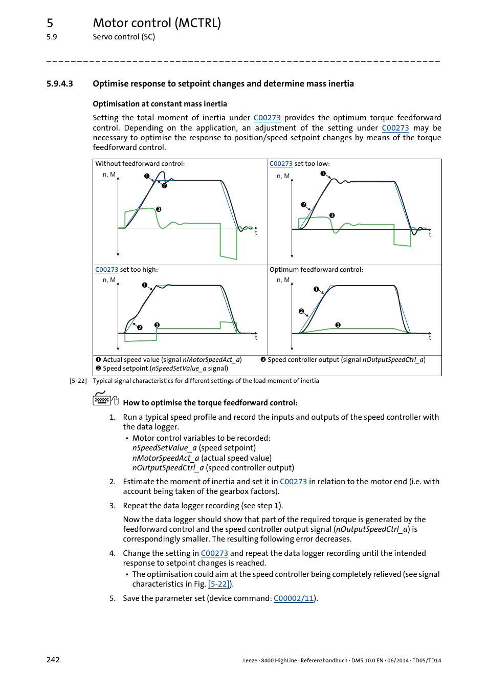 5motor control (mctrl) | Lenze 8400 HighLine User Manual | Page 242 / 1576