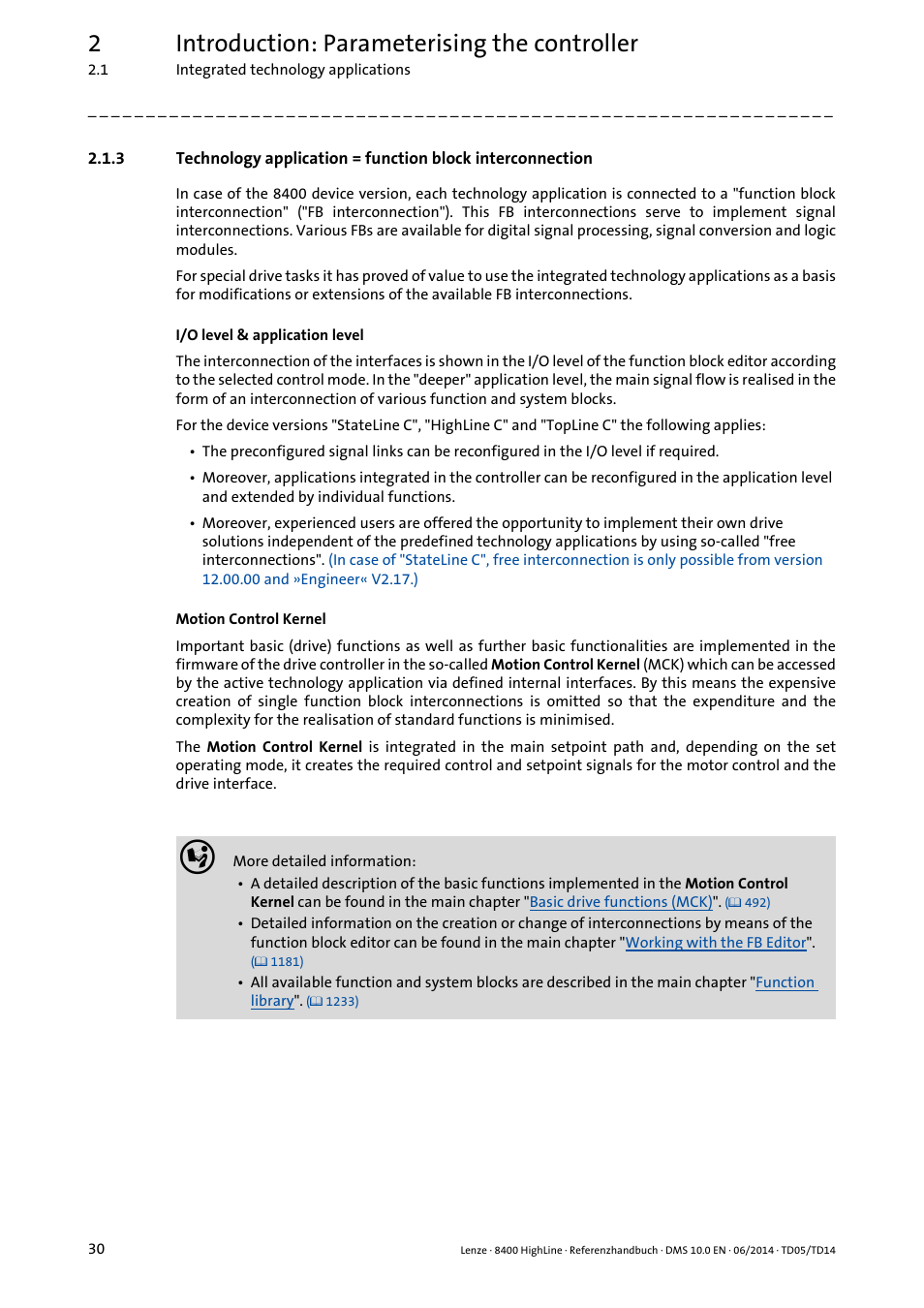 2introduction: parameterising the controller | Lenze 8400 HighLine User Manual | Page 30 / 1576