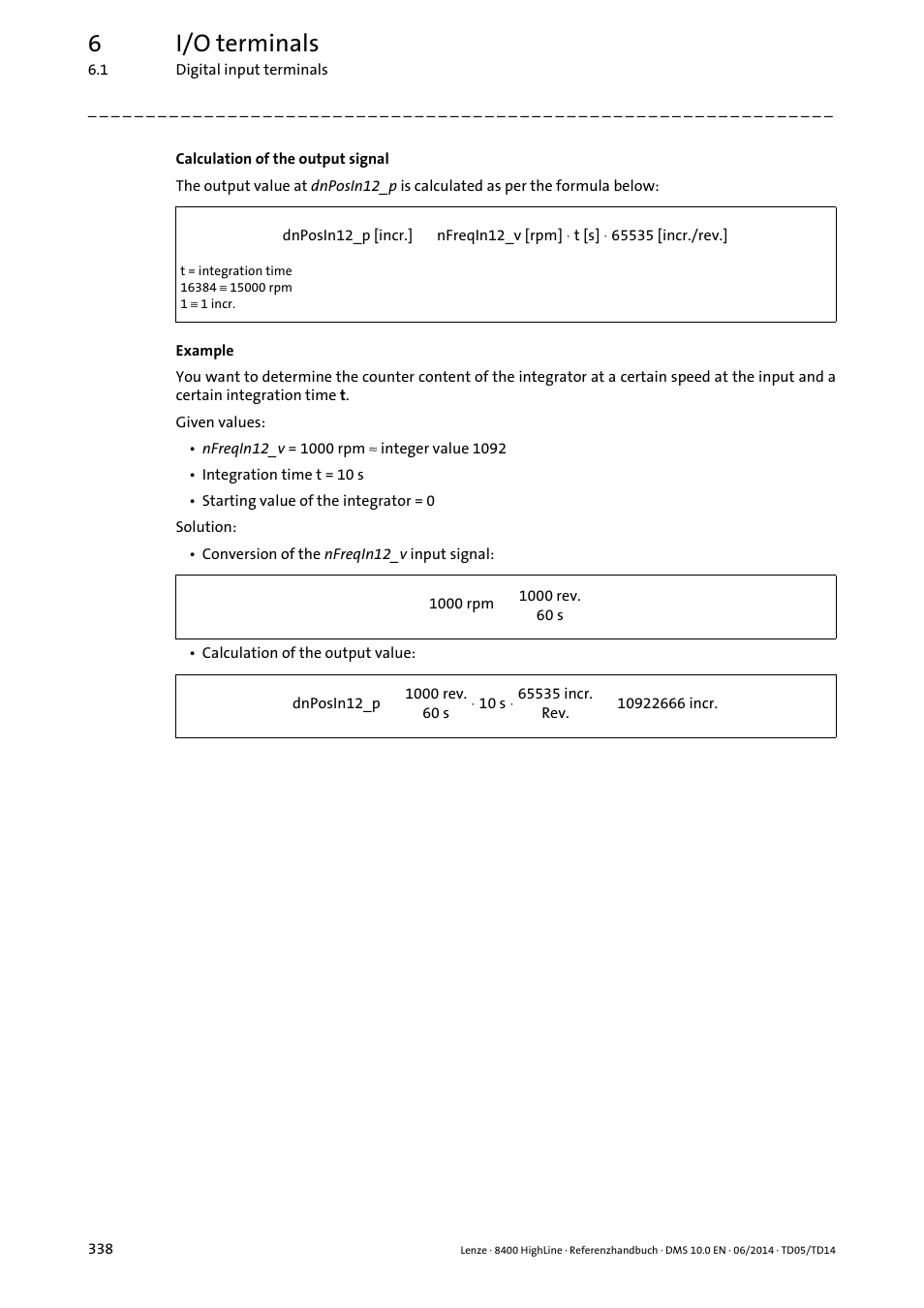 6i/o terminals | Lenze 8400 HighLine User Manual | Page 338 / 1576