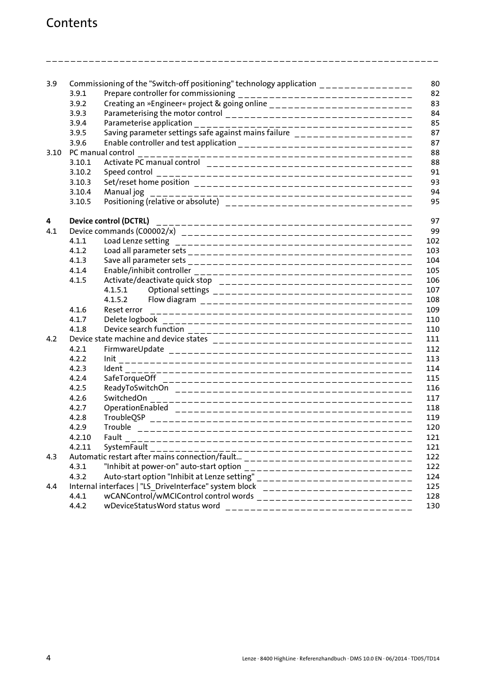 Lenze 8400 HighLine User Manual | Page 4 / 1576