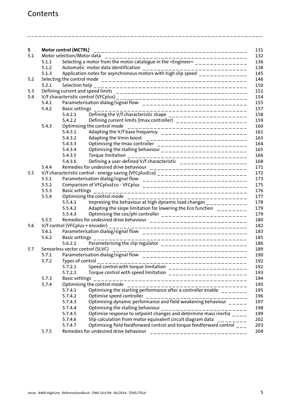 Lenze 8400 HighLine User Manual | Page 5 / 1576