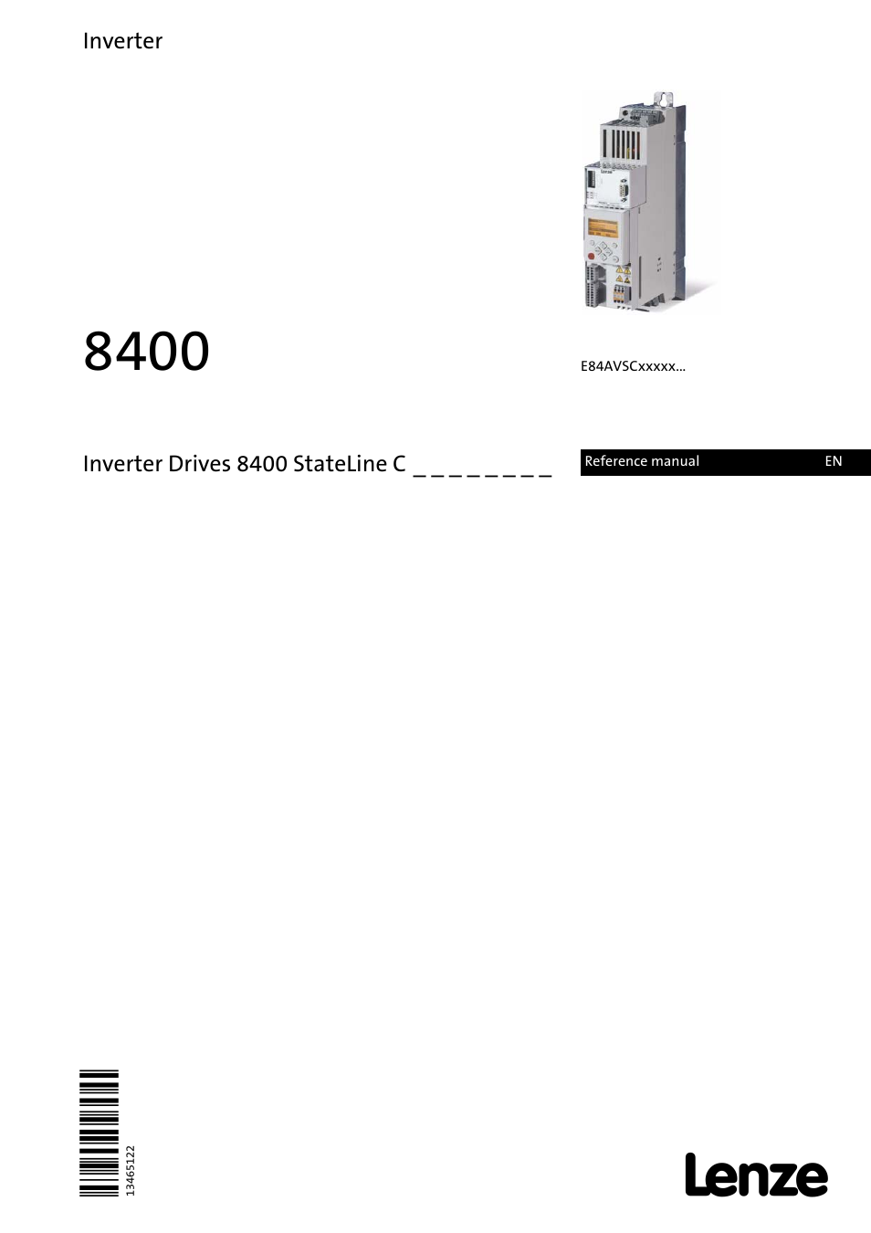 Lenze 8400 StateLine User Manual | 1030 pages