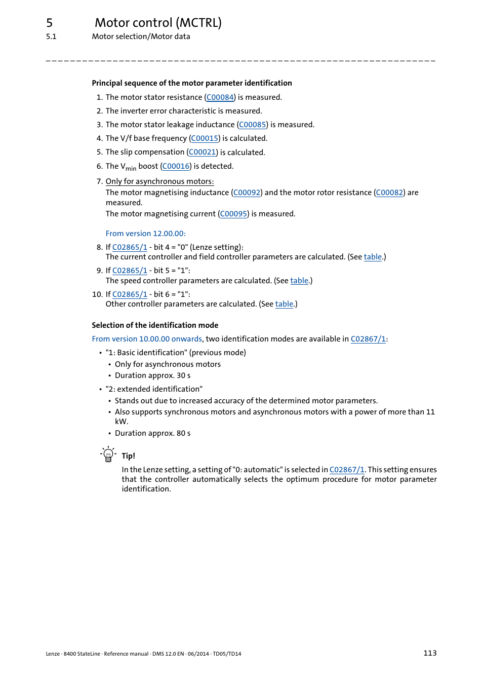 5motor control (mctrl) | Lenze 8400 StateLine User Manual | Page 113 / 1030