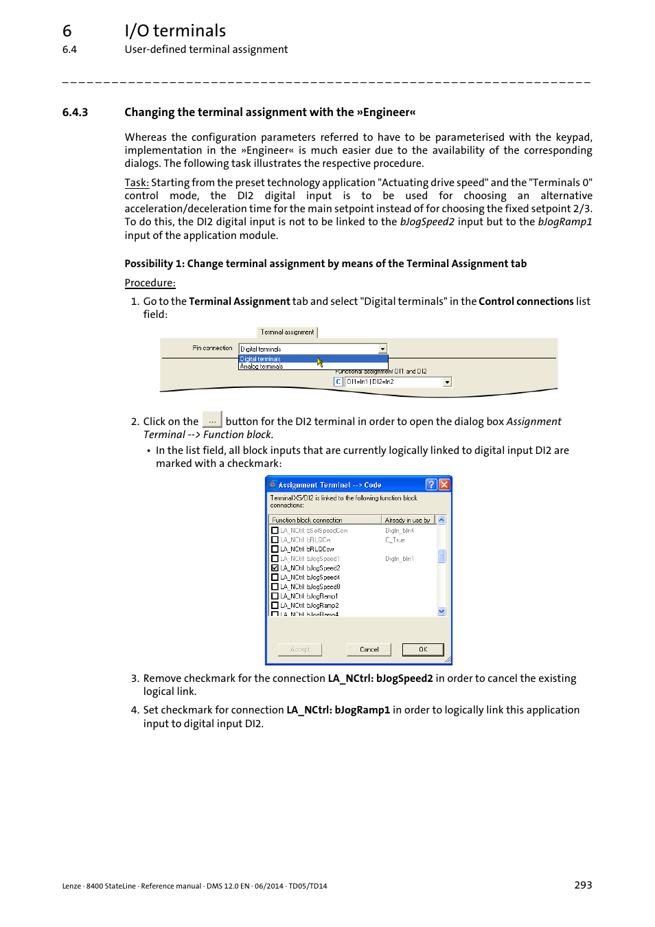 6i/o terminals | Lenze 8400 StateLine User Manual | Page 293 / 1030