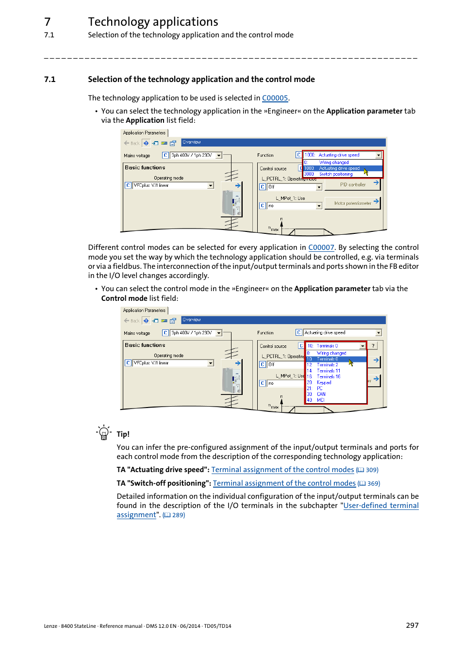 7technology applications | Lenze 8400 StateLine User Manual | Page 297 / 1030