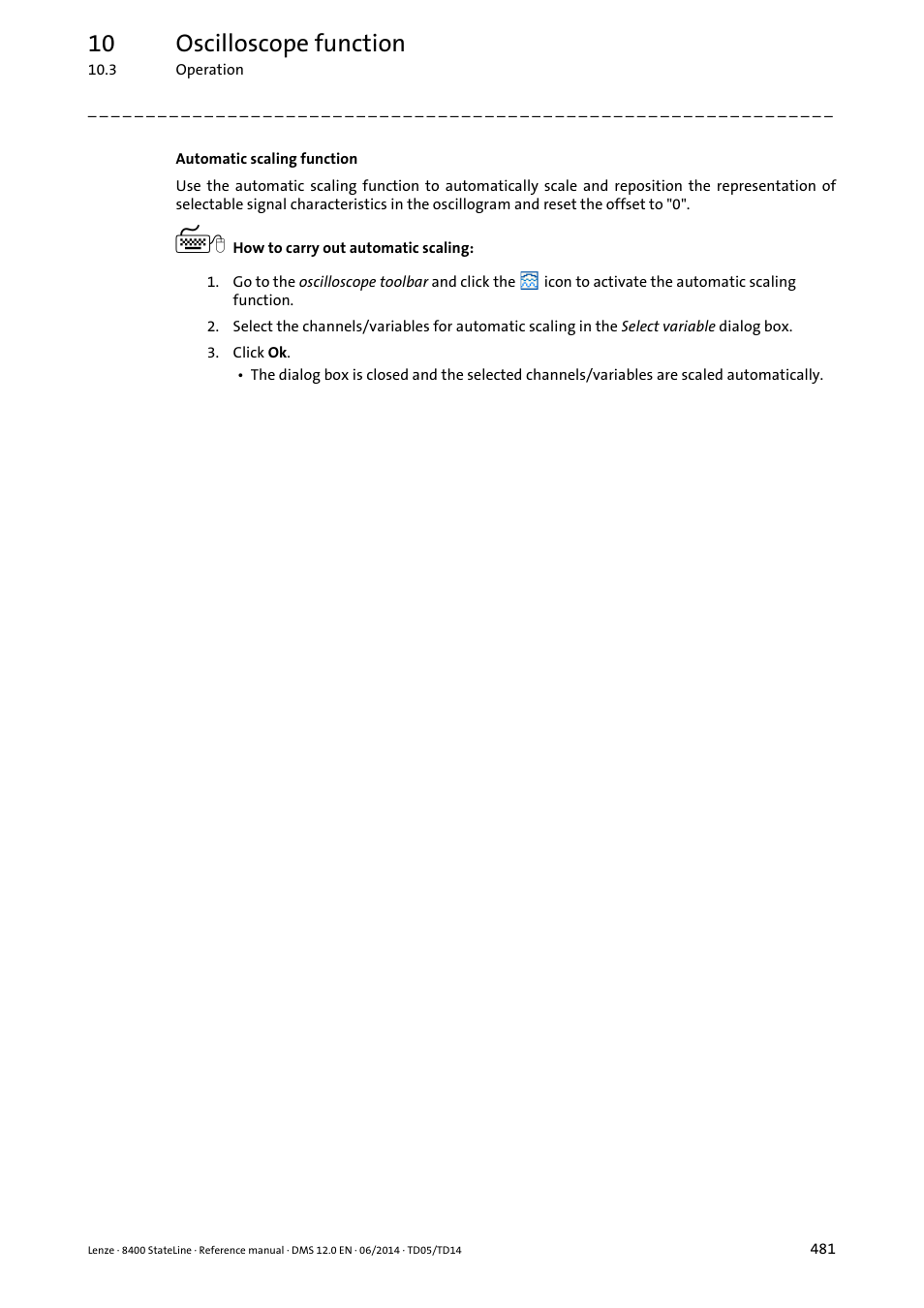 10 oscilloscope function | Lenze 8400 StateLine User Manual | Page 481 / 1030