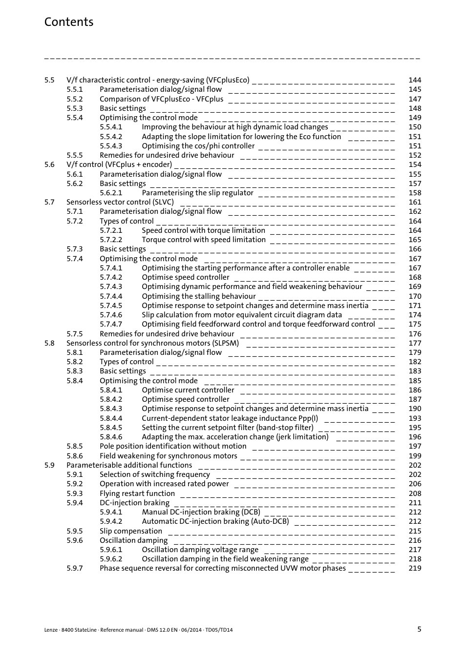 Lenze 8400 StateLine User Manual | Page 5 / 1030