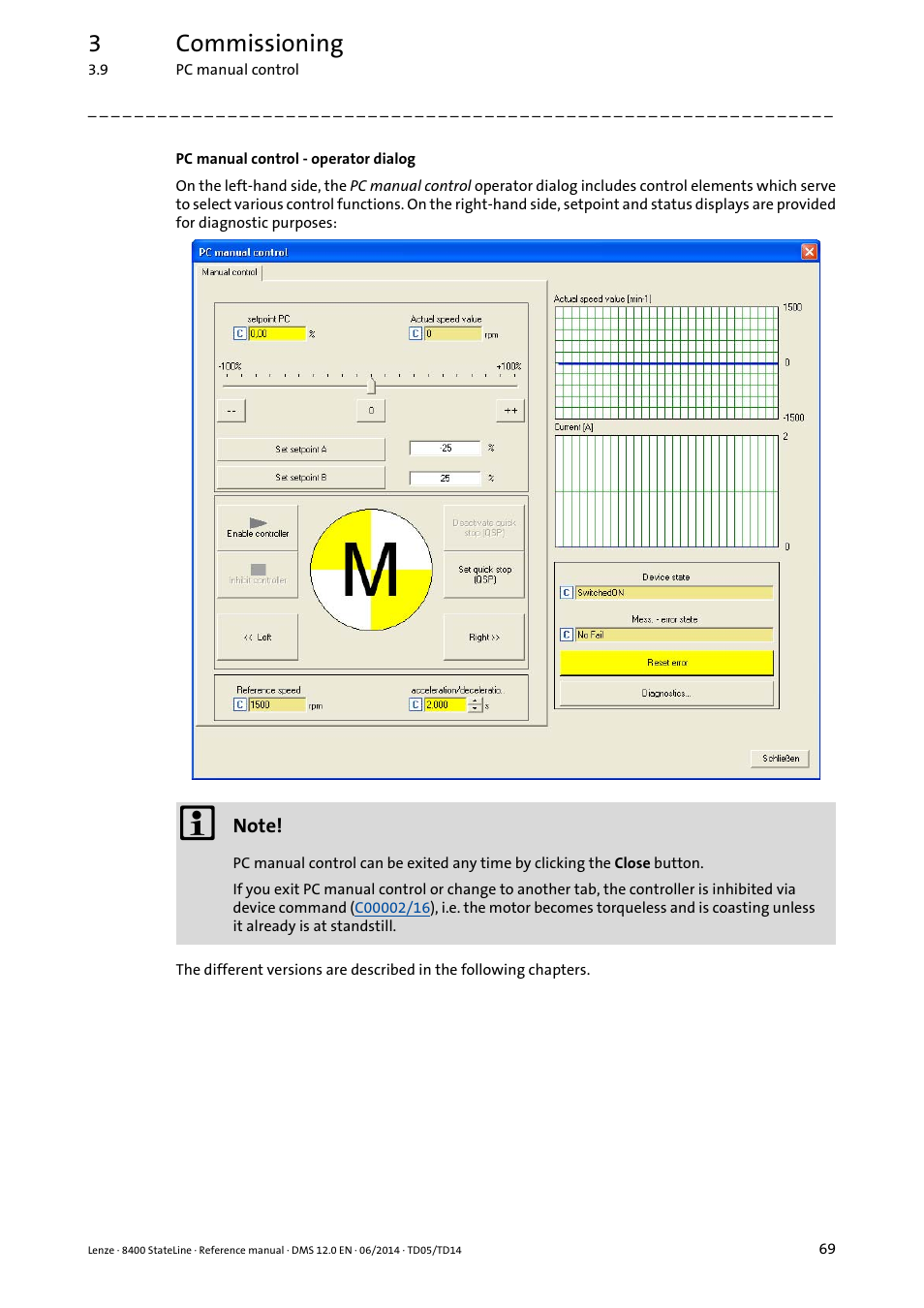 3commissioning | Lenze 8400 StateLine User Manual | Page 69 / 1030