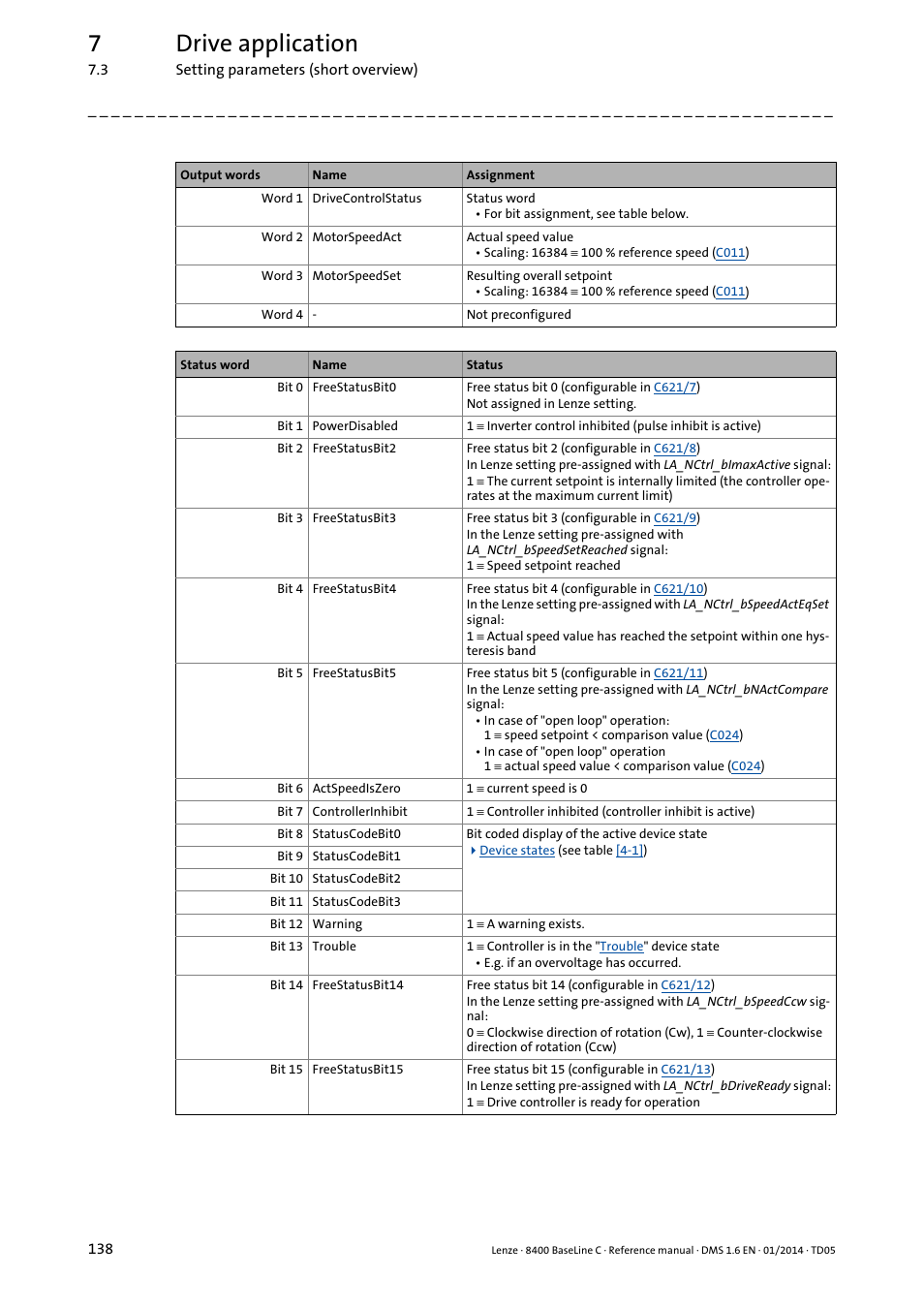 7drive application | Lenze 8400 BaseLine C User Manual | Page 138 / 342