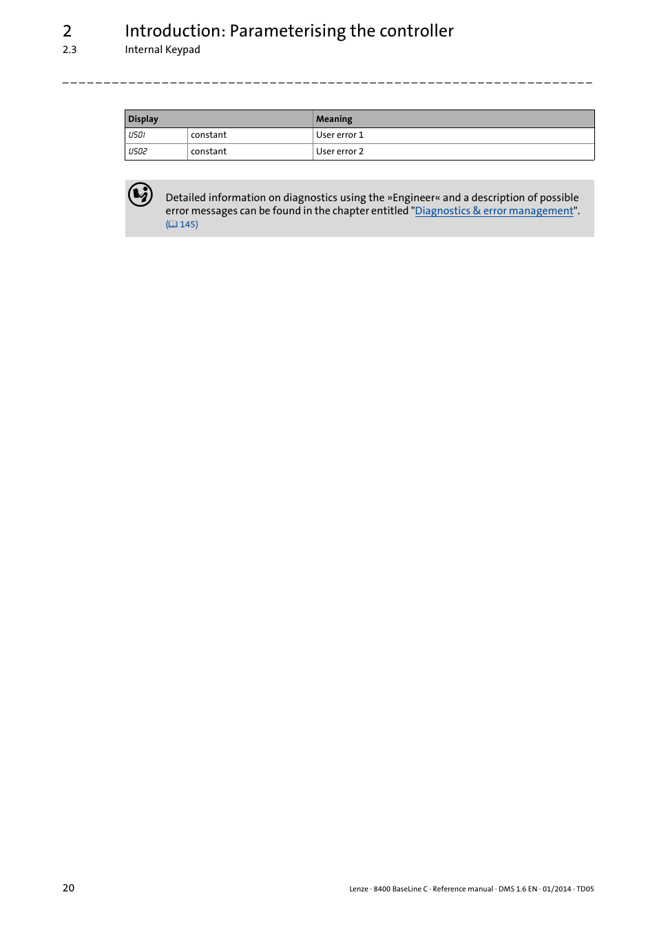 2introduction: parameterising the controller | Lenze 8400 BaseLine C User Manual | Page 20 / 342
