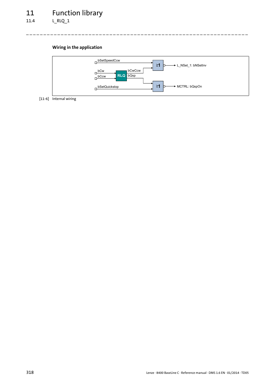 11 function library | Lenze 8400 BaseLine C User Manual | Page 318 / 342