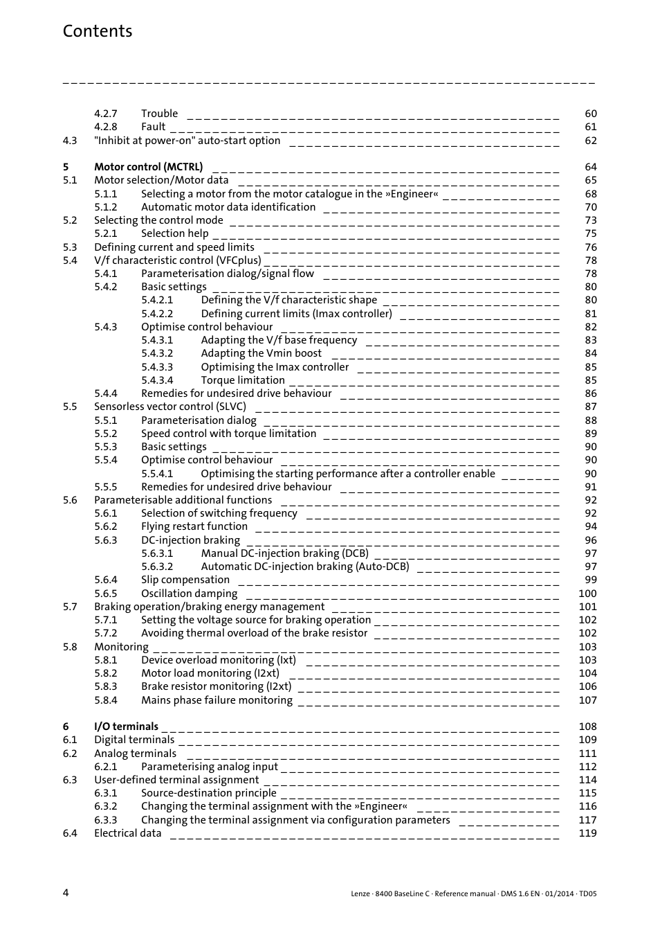 Lenze 8400 BaseLine C User Manual | Page 4 / 342