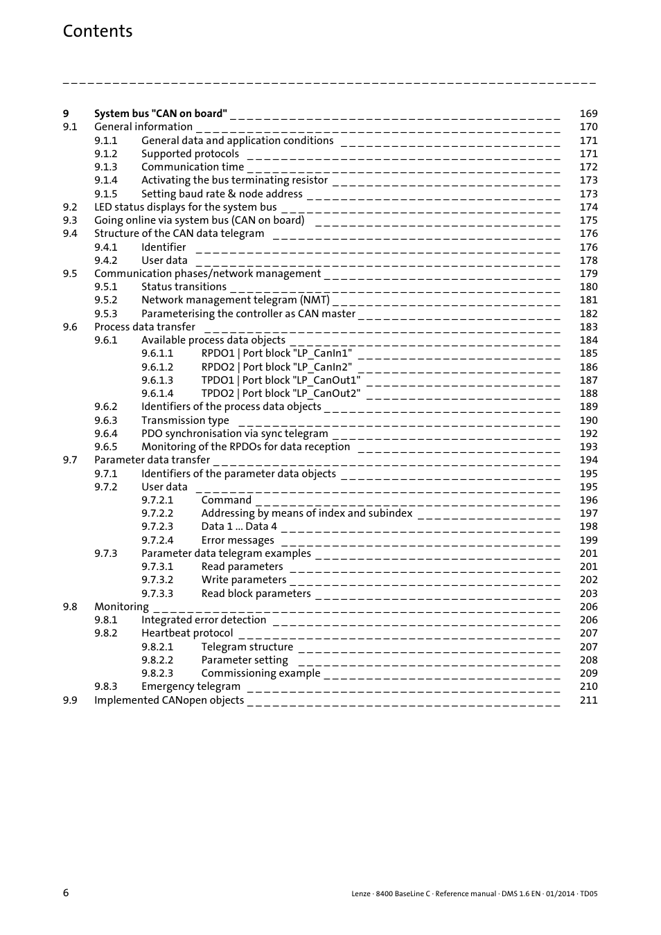 Lenze 8400 BaseLine C User Manual | Page 6 / 342