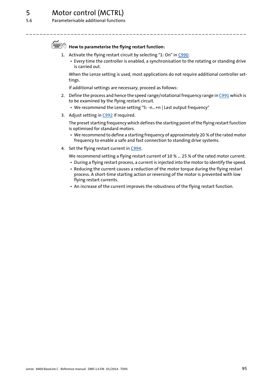5motor control (mctrl) | Lenze 8400 BaseLine C User Manual | Page 95 / 342